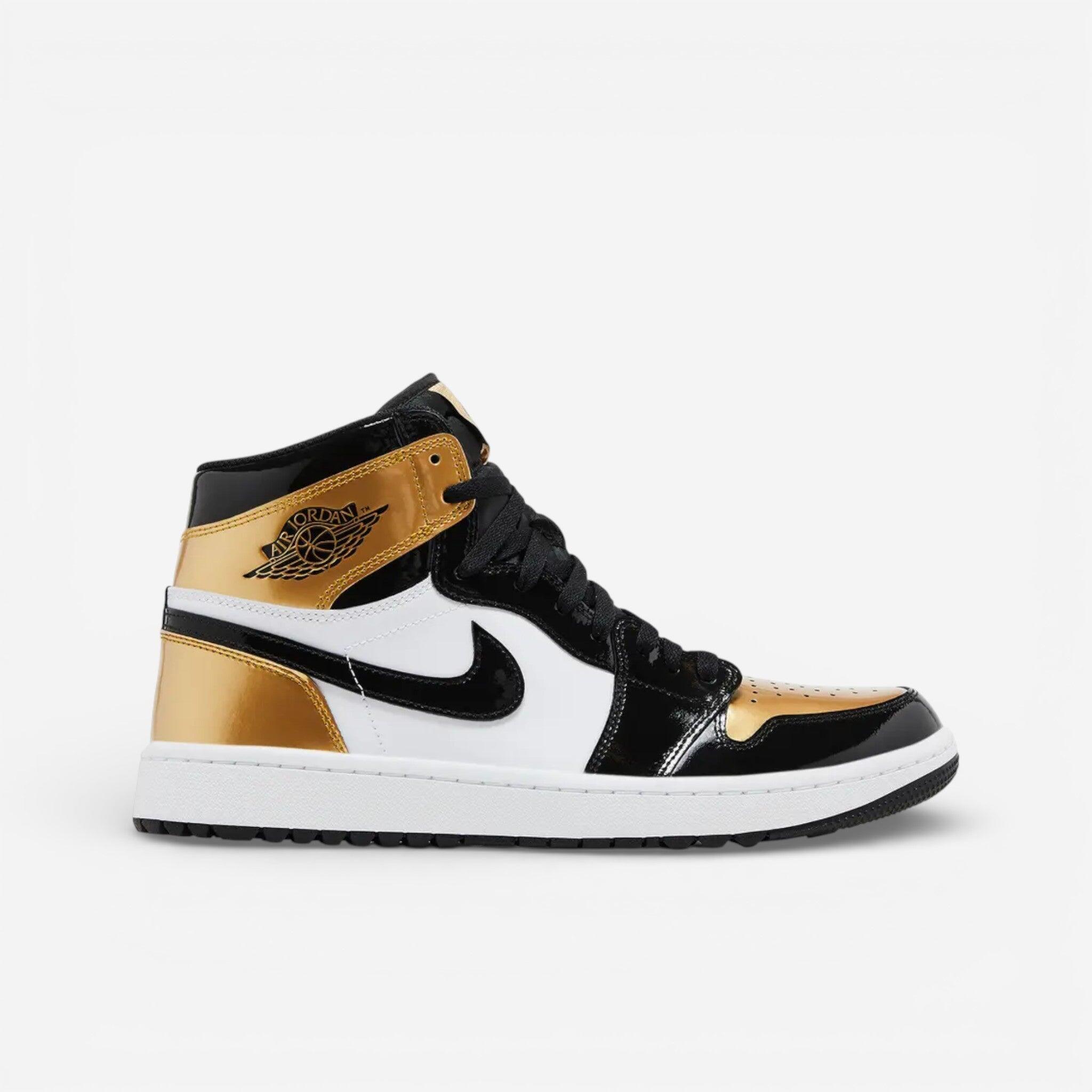 gold toe jordan 1's