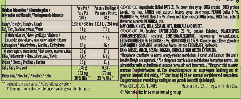 Barrette energetiche - Clif Bar - Burro di Arachidi Croccante 3/3