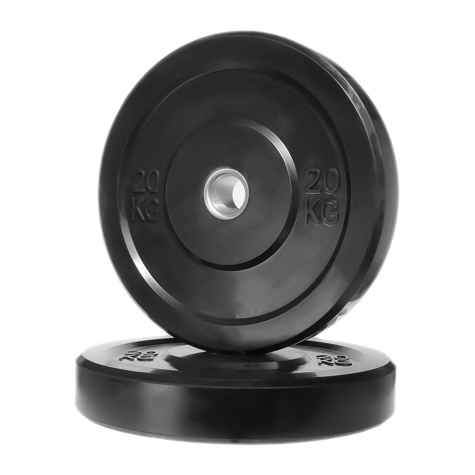 2x Disco Olimpionico Bumper Gommato 20 KG Foro 50 mm Pesi Palestra (40 KG) 2/7