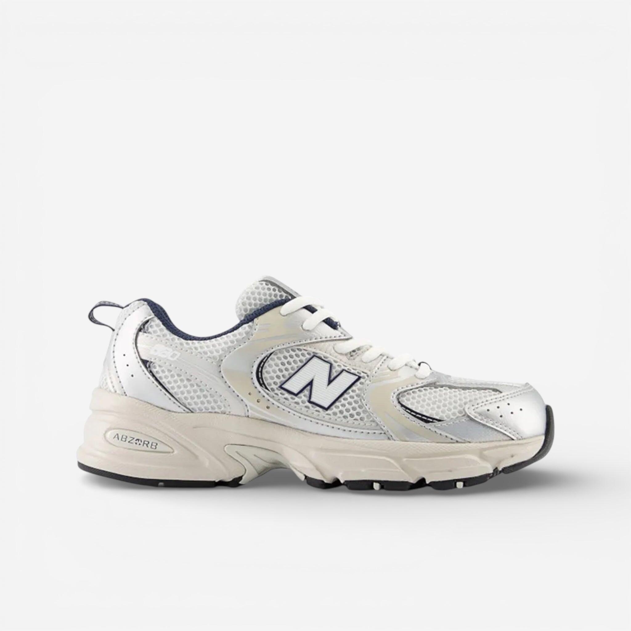 New Balance - New Balance 530 Gs Summer Fog Navy - Baskets - Blanc - Decathlon