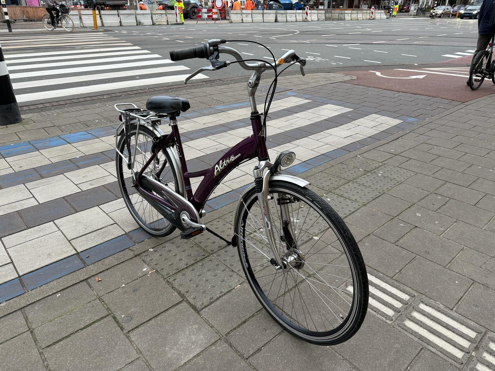 Altra lage instap stadsfiets bike, paars 4/5