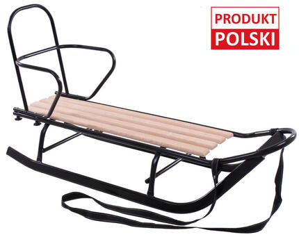 Sanki metalowe z oparciem sanki kuligowe stabilne mocne