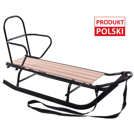 Sanki metalowe z oparciem sanki kuligowe stabilne mocne