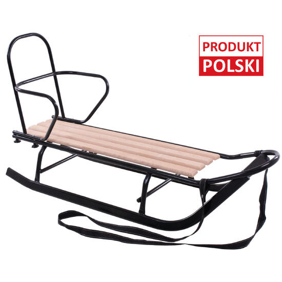 Sanki metalowe z oparciem sanki kuligowe stabilne mocne