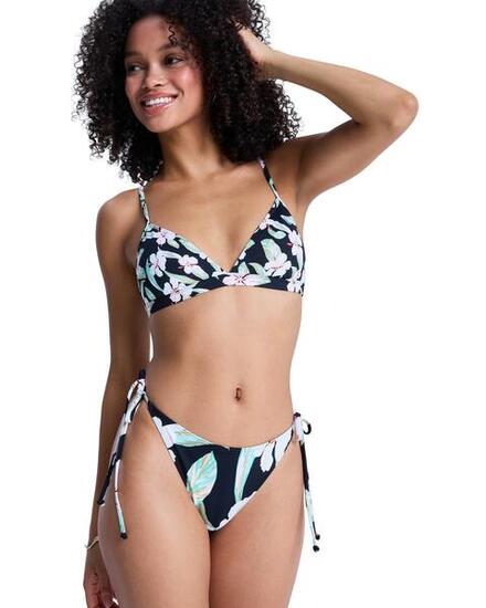 Tanga-Bikinihose PRINTED ESSENTIALS Blau Frauen