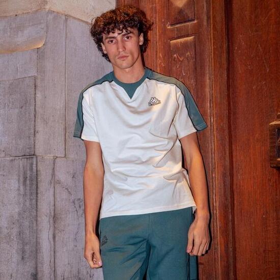 T-shirt manches courtes homme Gini blanc, vert