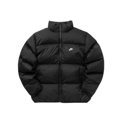Sportswear club puffer jacket black white