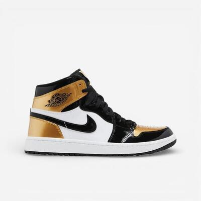 Jordan 1 retro high golf patent gold toe