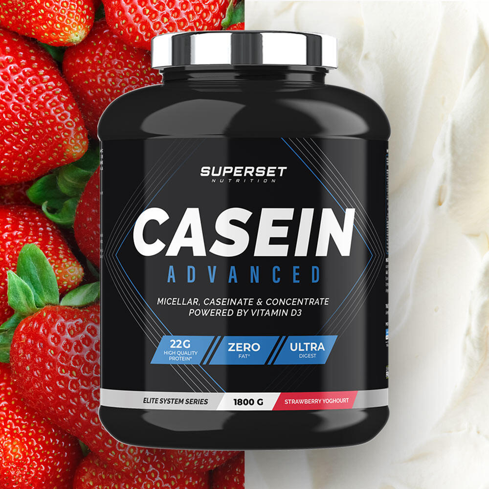 100% CASEIN ADVANCED (1,8kg) | Fraise Yogourt 2/7