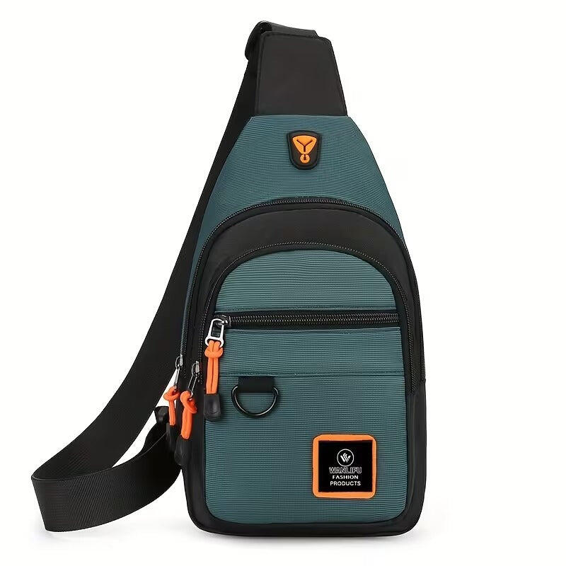 NNETM Mens Chest Bag Nylon Crossbody