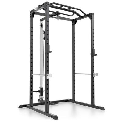 Pr100 power rack met lat attachment - squat rack - inclusief pulley station - k