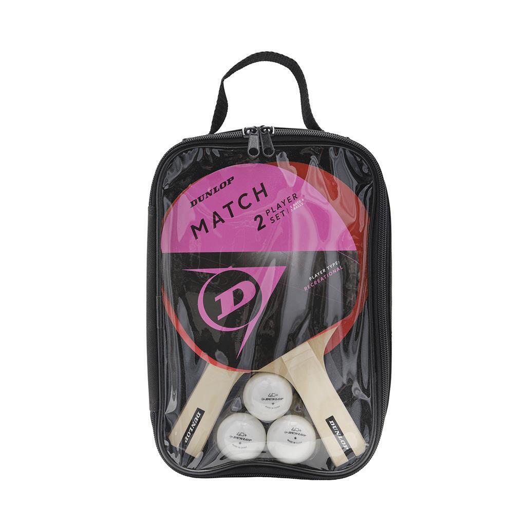 Dunlop - Ensemble De Raquette De Tennis De Table Dunlop Match 2 Player - Kit De Tennis De Table - Noir|rouge - Taille Unique - Decathlon
