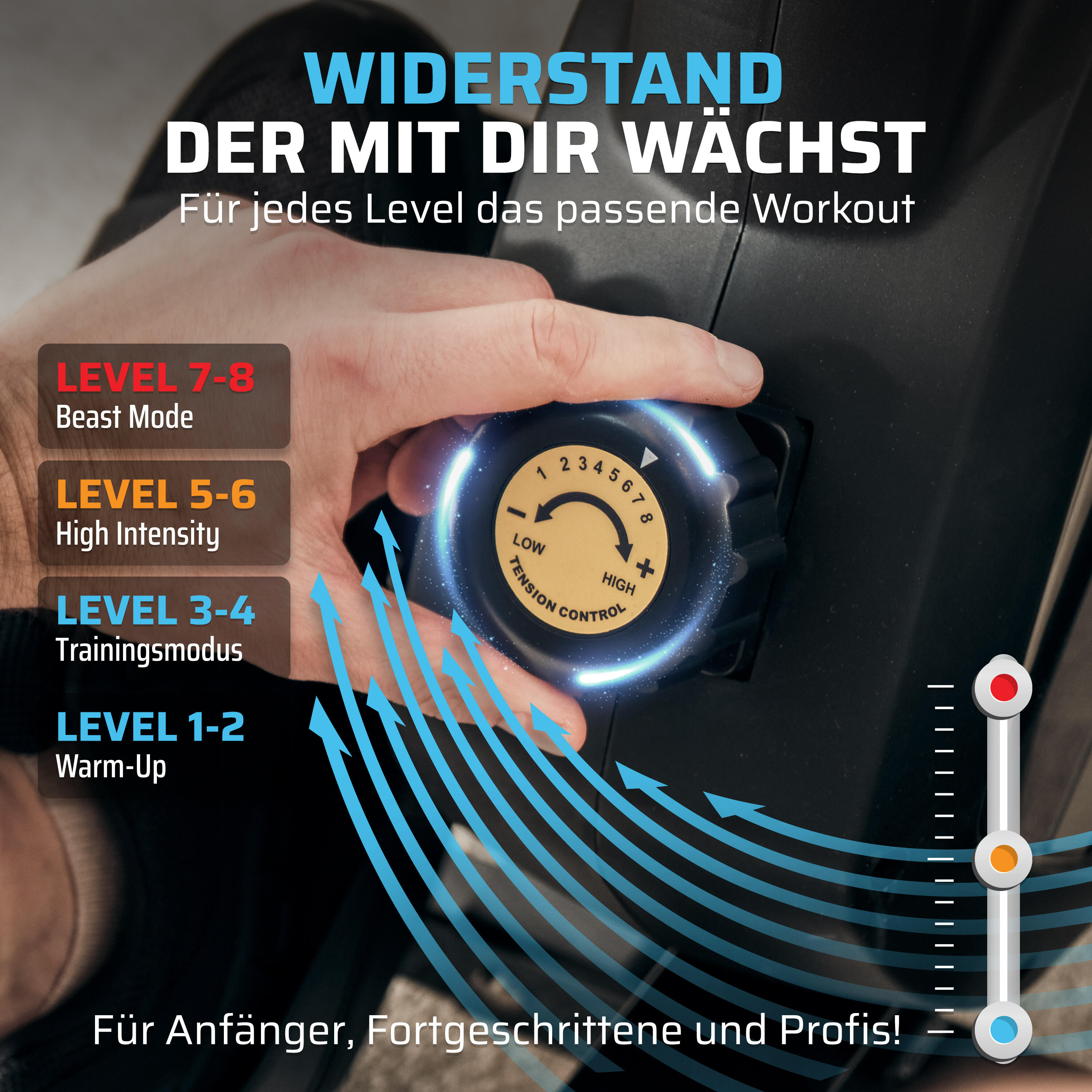 CAPITAL SPORTS Stream M2 magnetische roeitrainer LC display 16 standen
