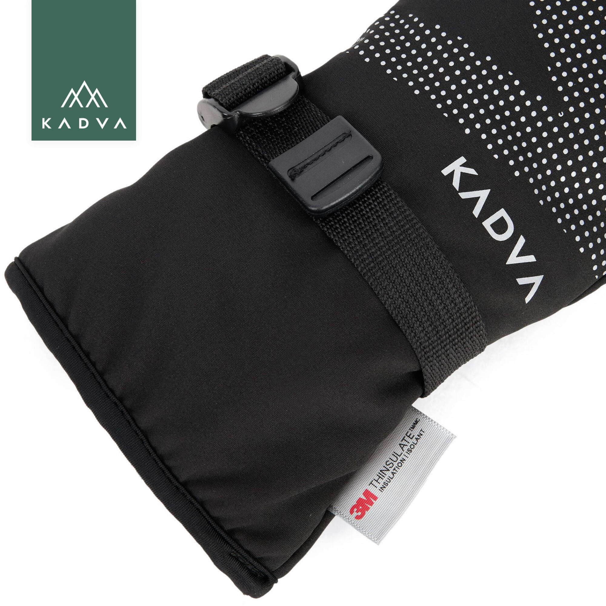 Luvas de esqui femininas KADVA Mountain Flow Pro couro 3M Thinsulate 7/7