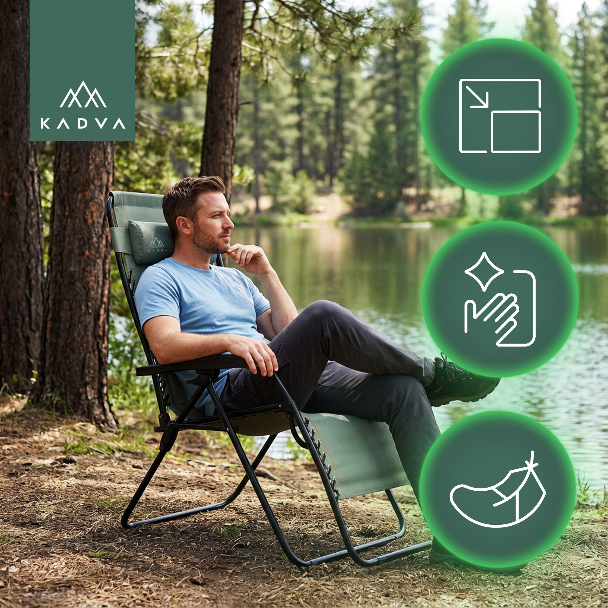 Cadeira turística KADVA CAMPchair 2.0 3/6