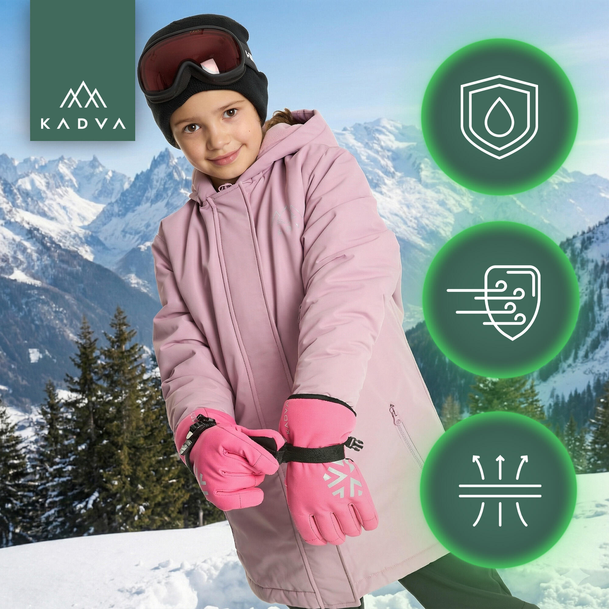 Luvas infantis KADVA Mountain Flow 3/7