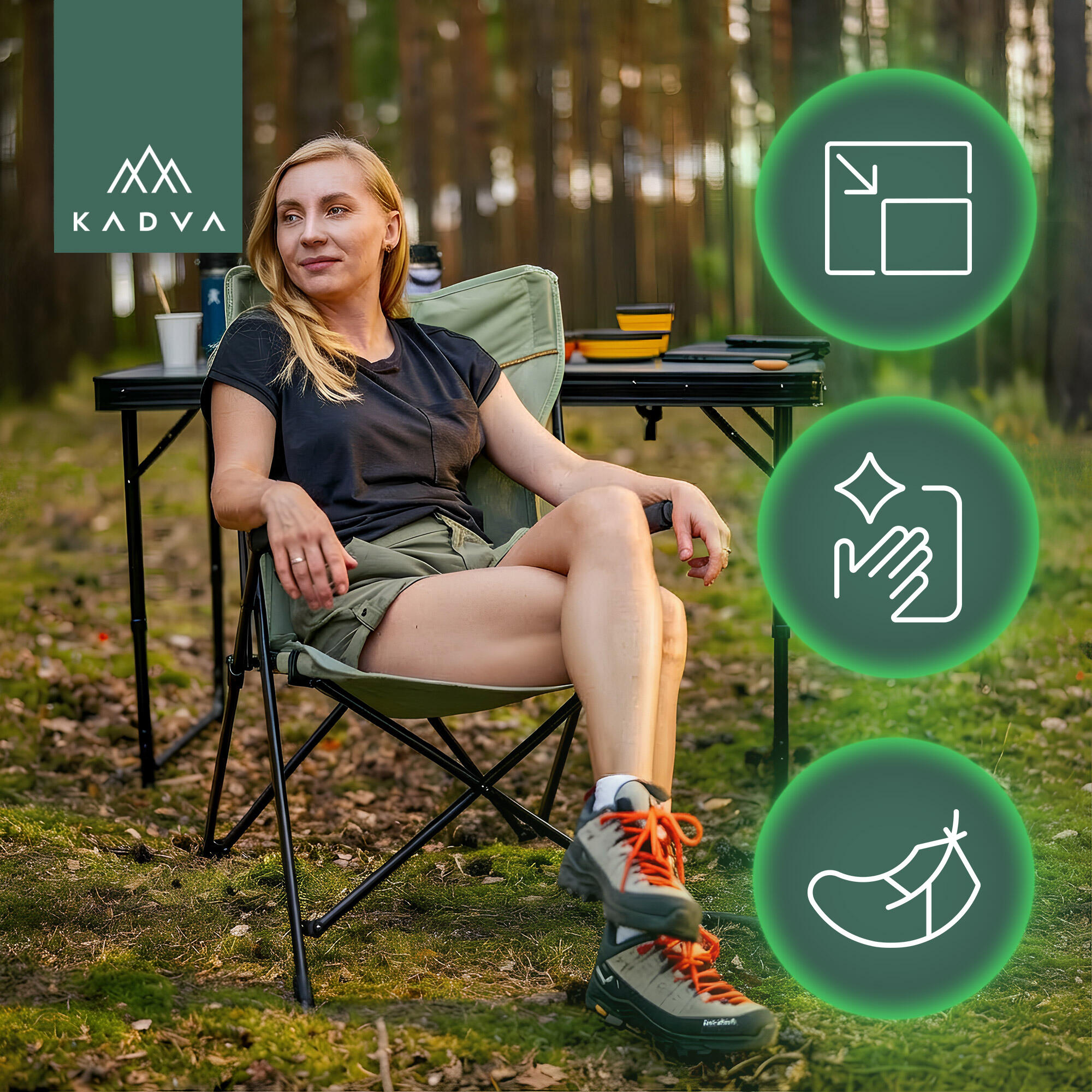 Cadeira turística KADVA CAMPchair 1.0 3/7