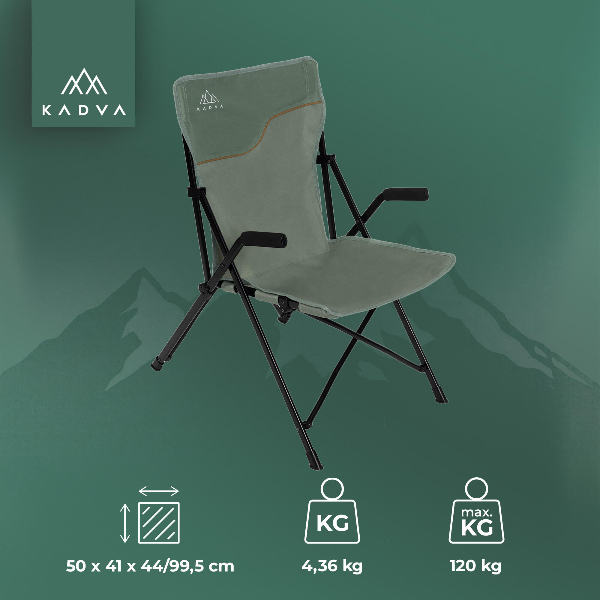Cadeira turística KADVA CAMPchair 1.0 2/7