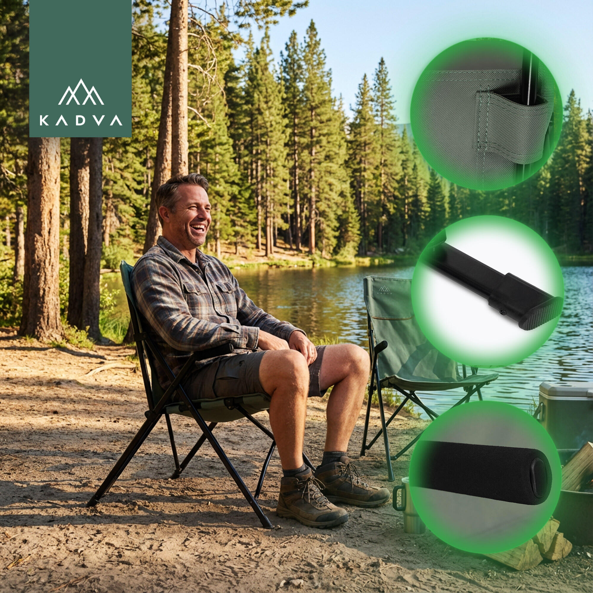 Cadeira turística KADVA CAMPchair 1.0 4/7