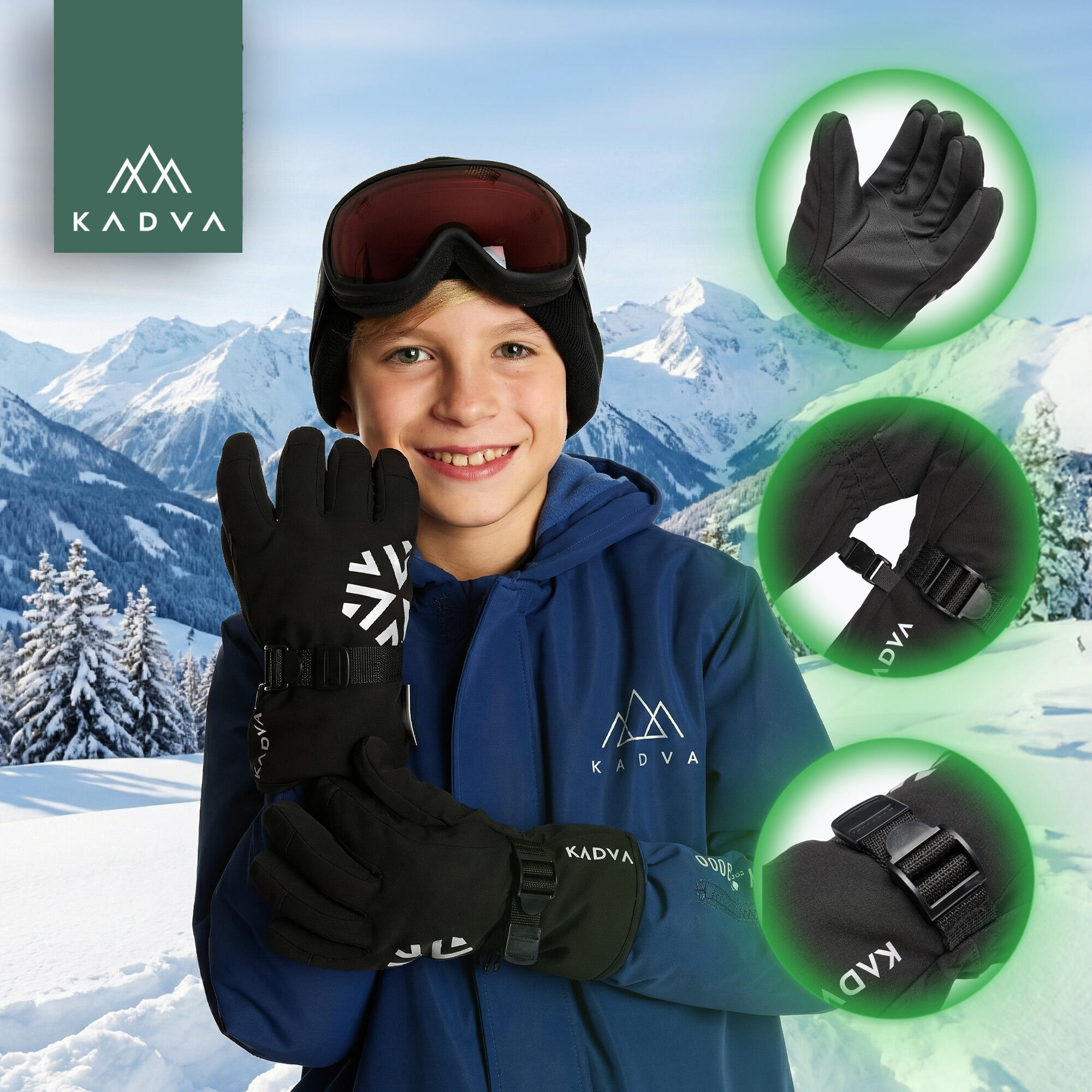 Luvas infantis KADVA Mountain Flow 4/7