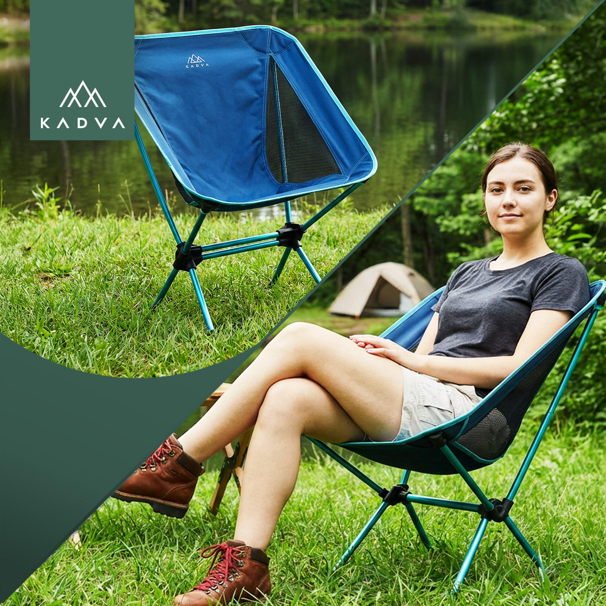 Cadeira de acampamento baixa KADVA Sego 6/7