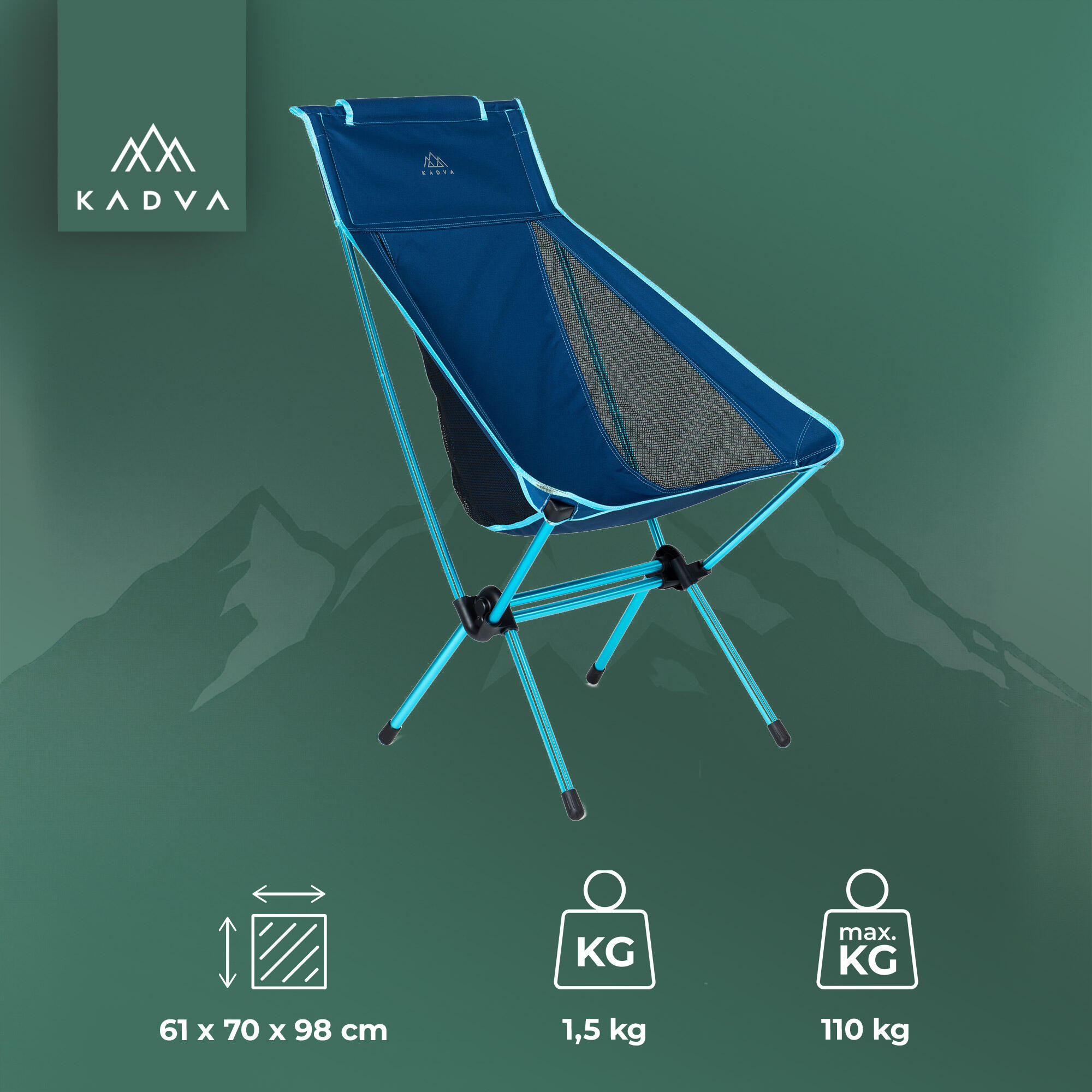 Sedia da campeggio KADVA Sego Mid 2/6