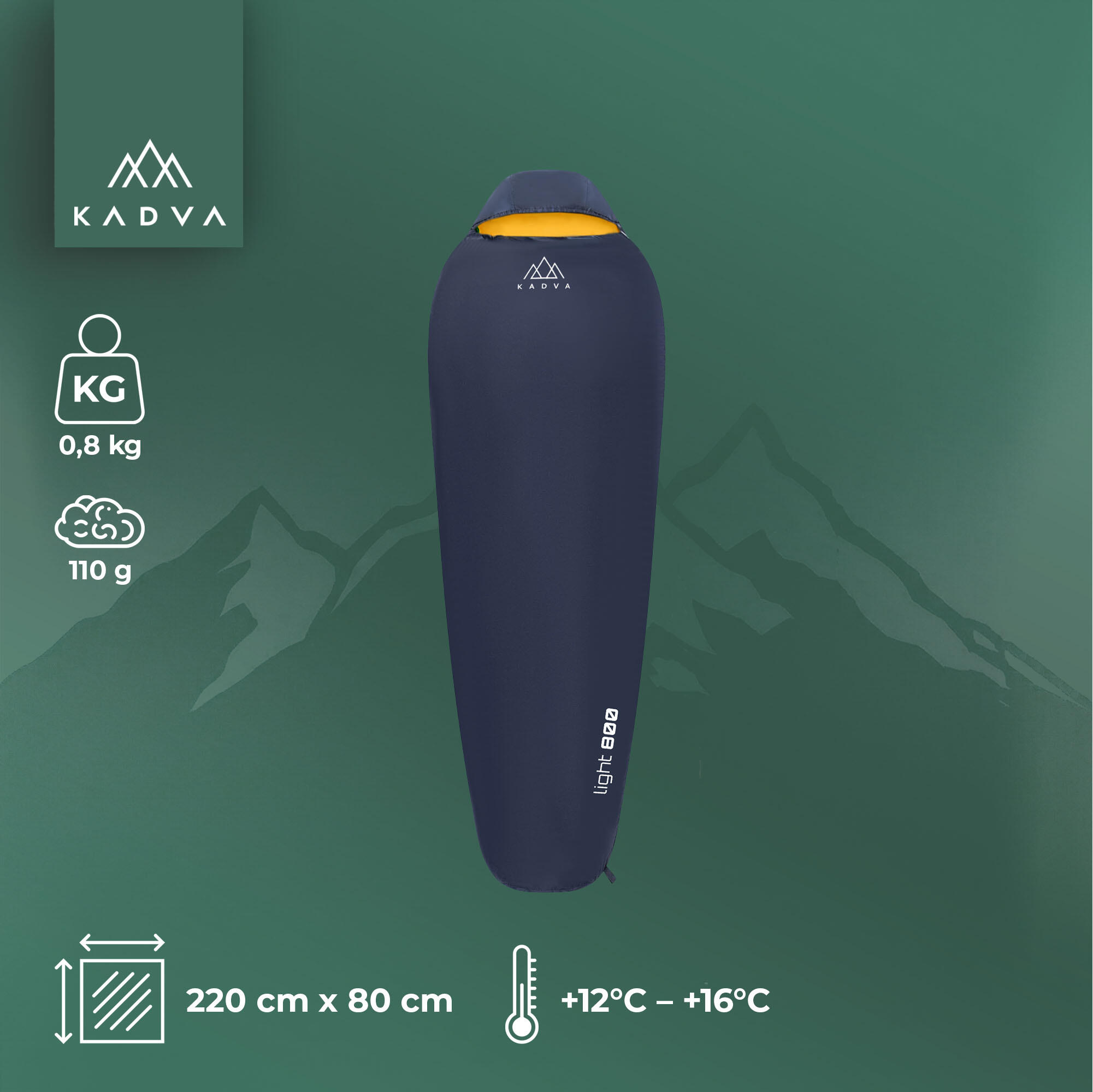 Saco de dormir KADVA Light 800 R 2/7