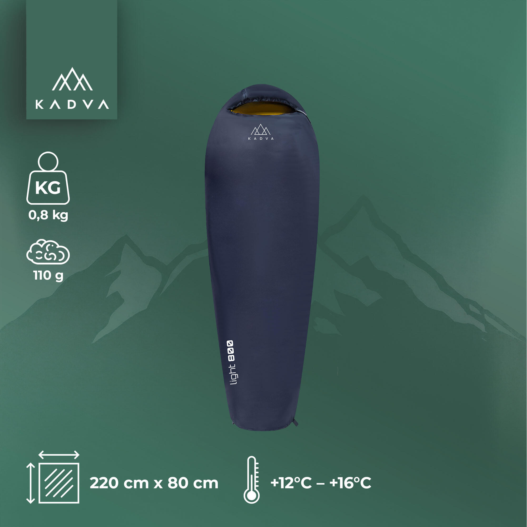 Sacco a pelo KADVA Light 800 L 2/7