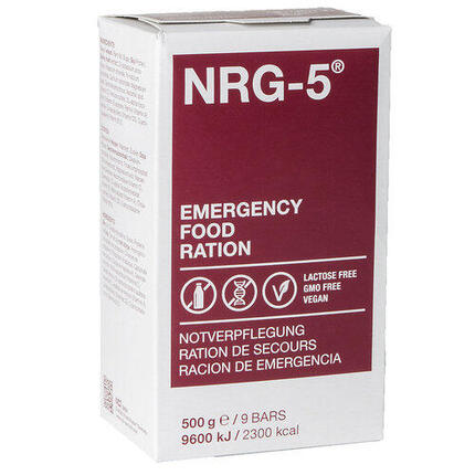 NRG-5 Nourriture pour le trekking Ration repas en plein air sans lactose Vegan