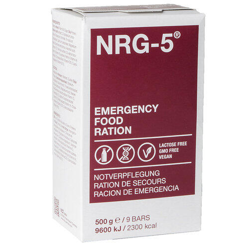 NRG-5 Nourriture pour le trekking Ration repas en plein air sans lactose Vegan