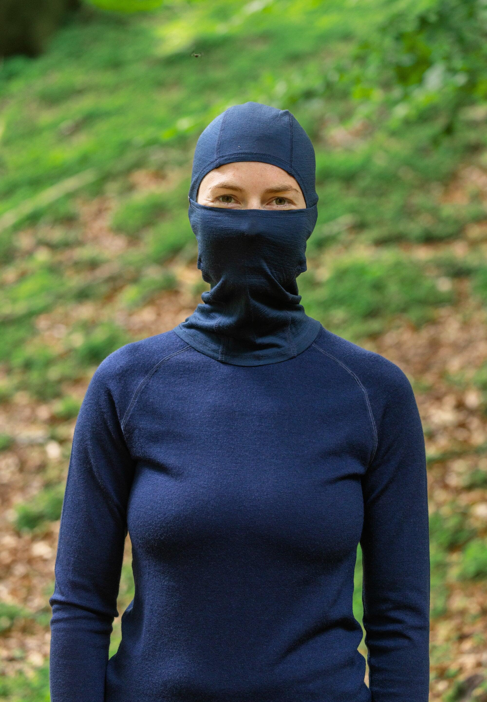 Pasamontañas de Lana Merino Ligero Transpirable Ajustable Unisex Clima Frío 6/6