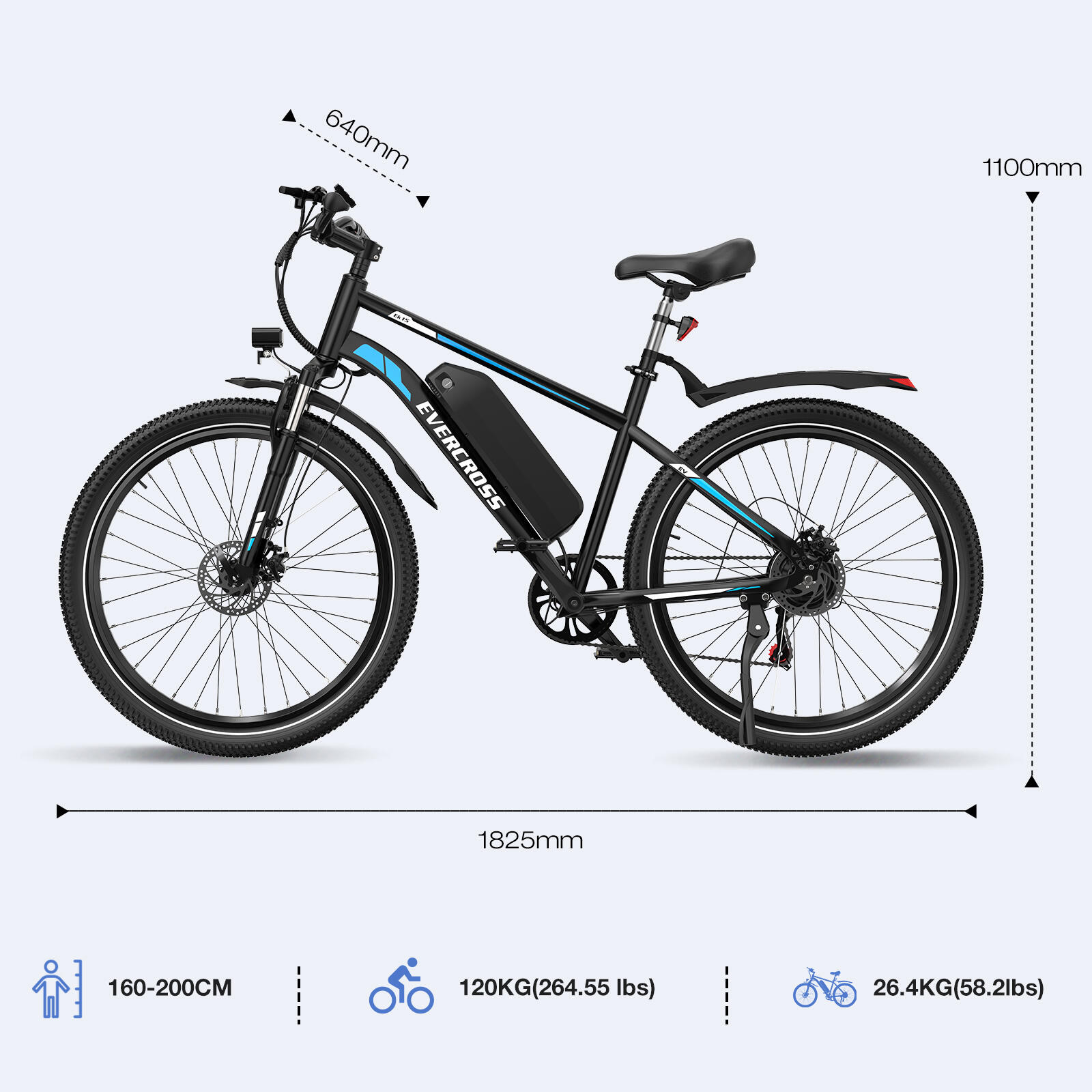Bicicletta Elettrica 27,5"-Motore 250W-468Wh-Doppio Ammortizzatore-E-MTB-EK15 2/7