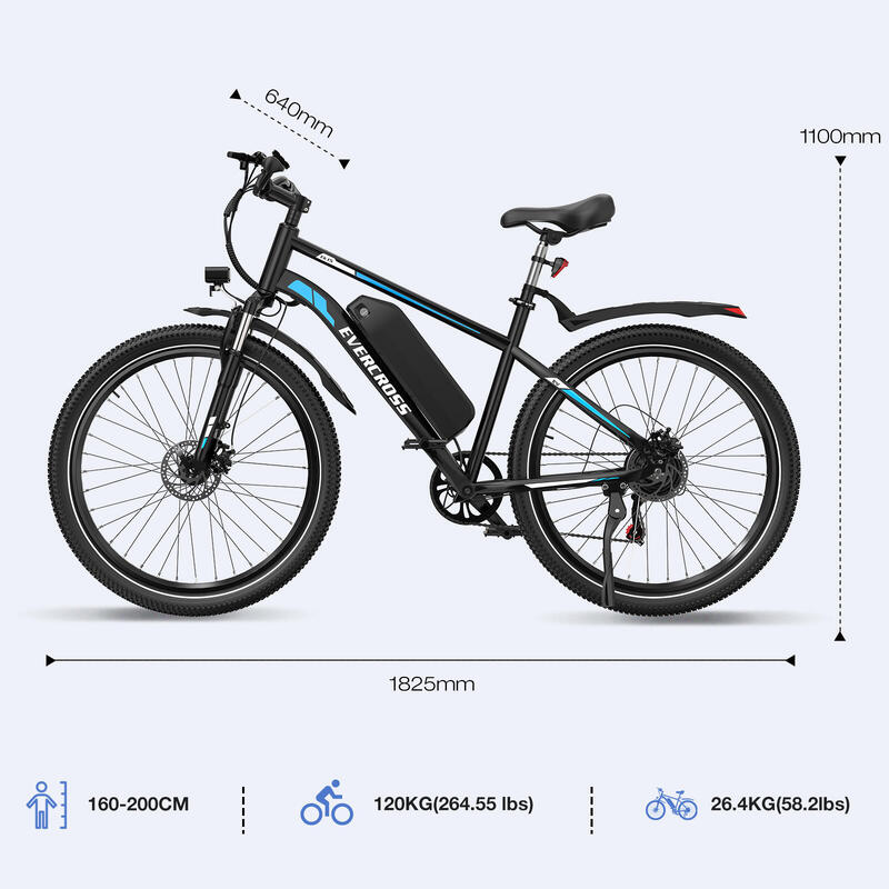 Bicicletă electrică EK15 27,5" MTB 250W 36V 25 km/h suspensie + frâne disc
