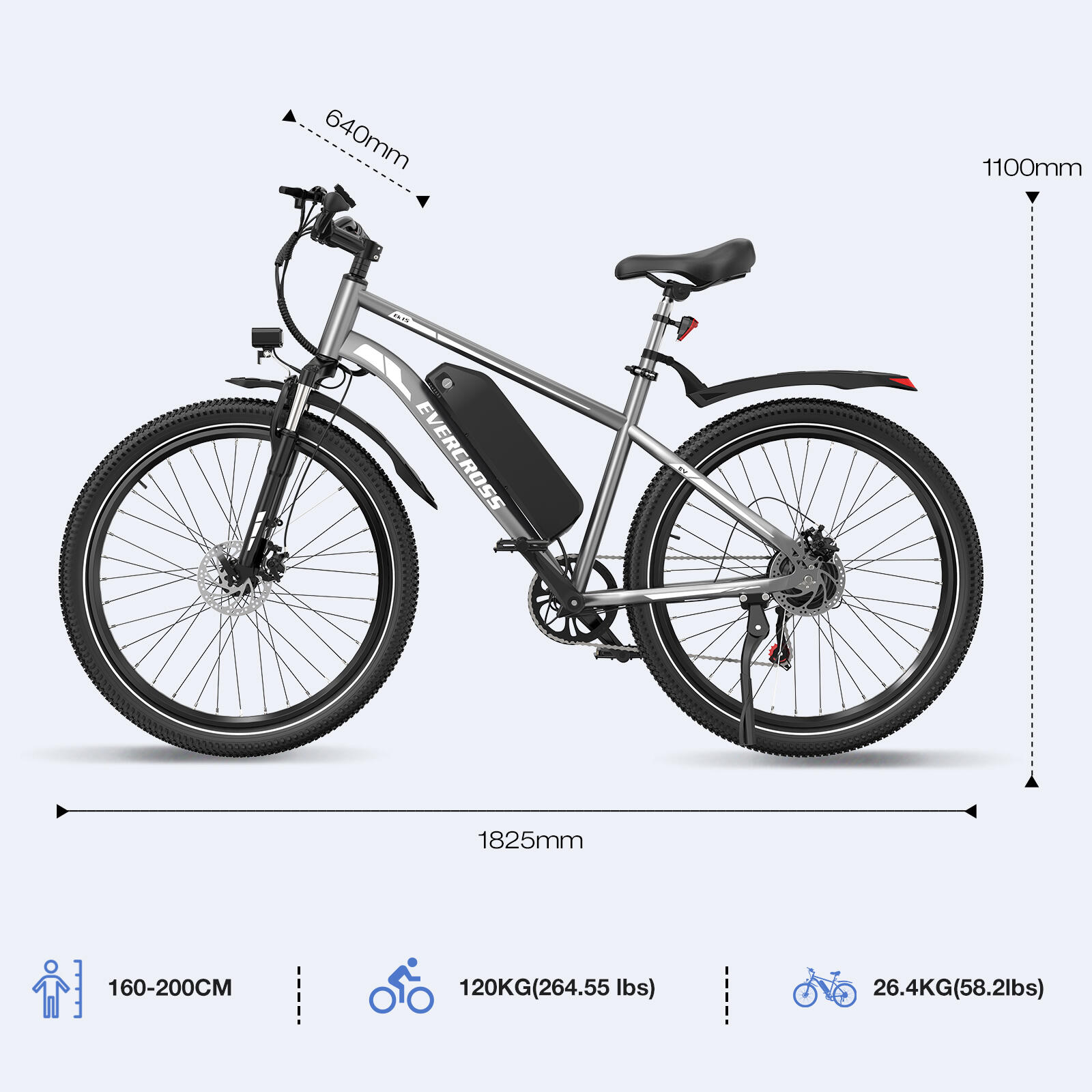 Bicicletta Elettrica 27,5"-Motore 250W-468Wh-Doppio Ammortizzatore-E-MTB-EK15 2/7