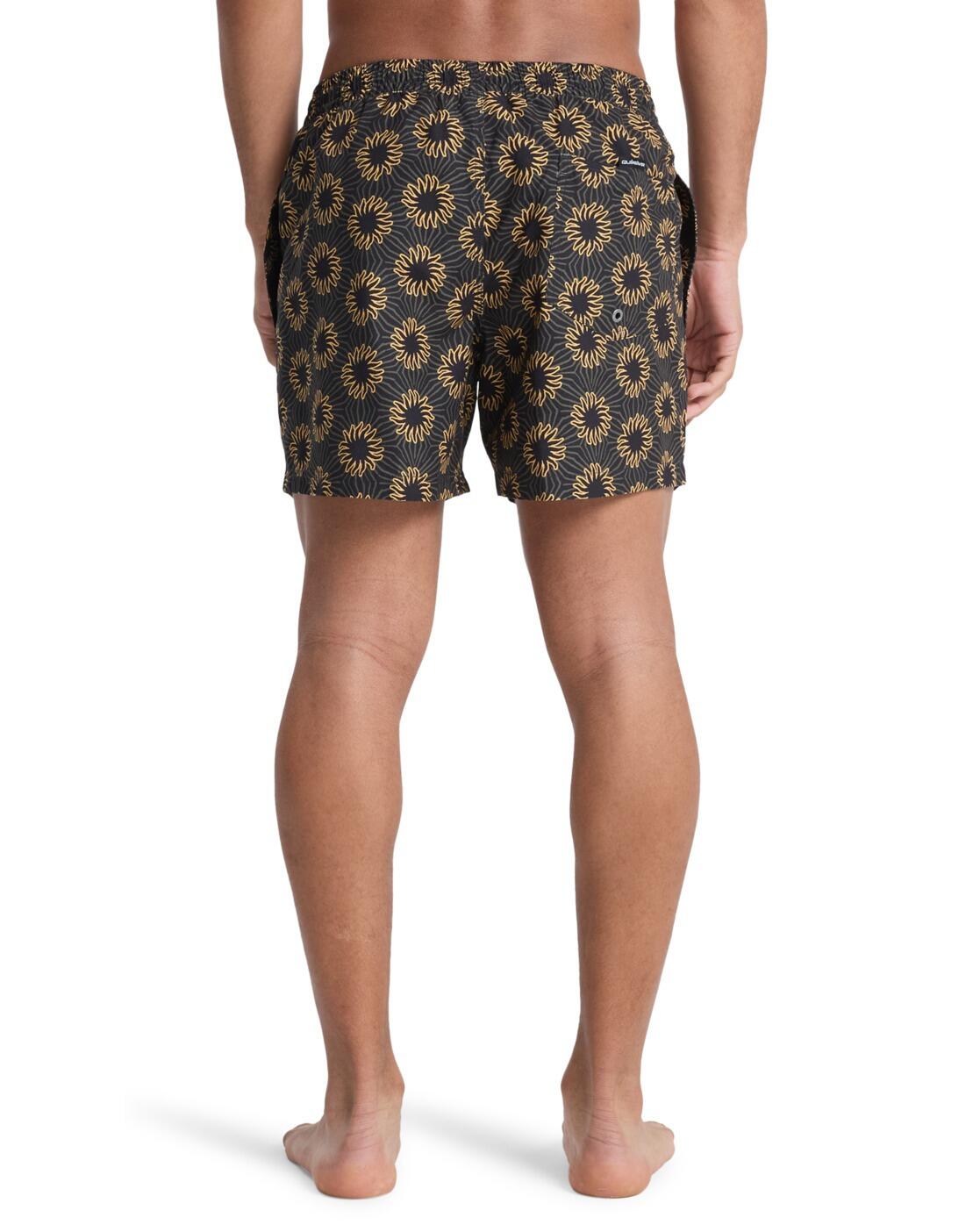 Schwimmshorts EVERYDAY PRINTED VOLLEY 15" Braun Herren 3/4