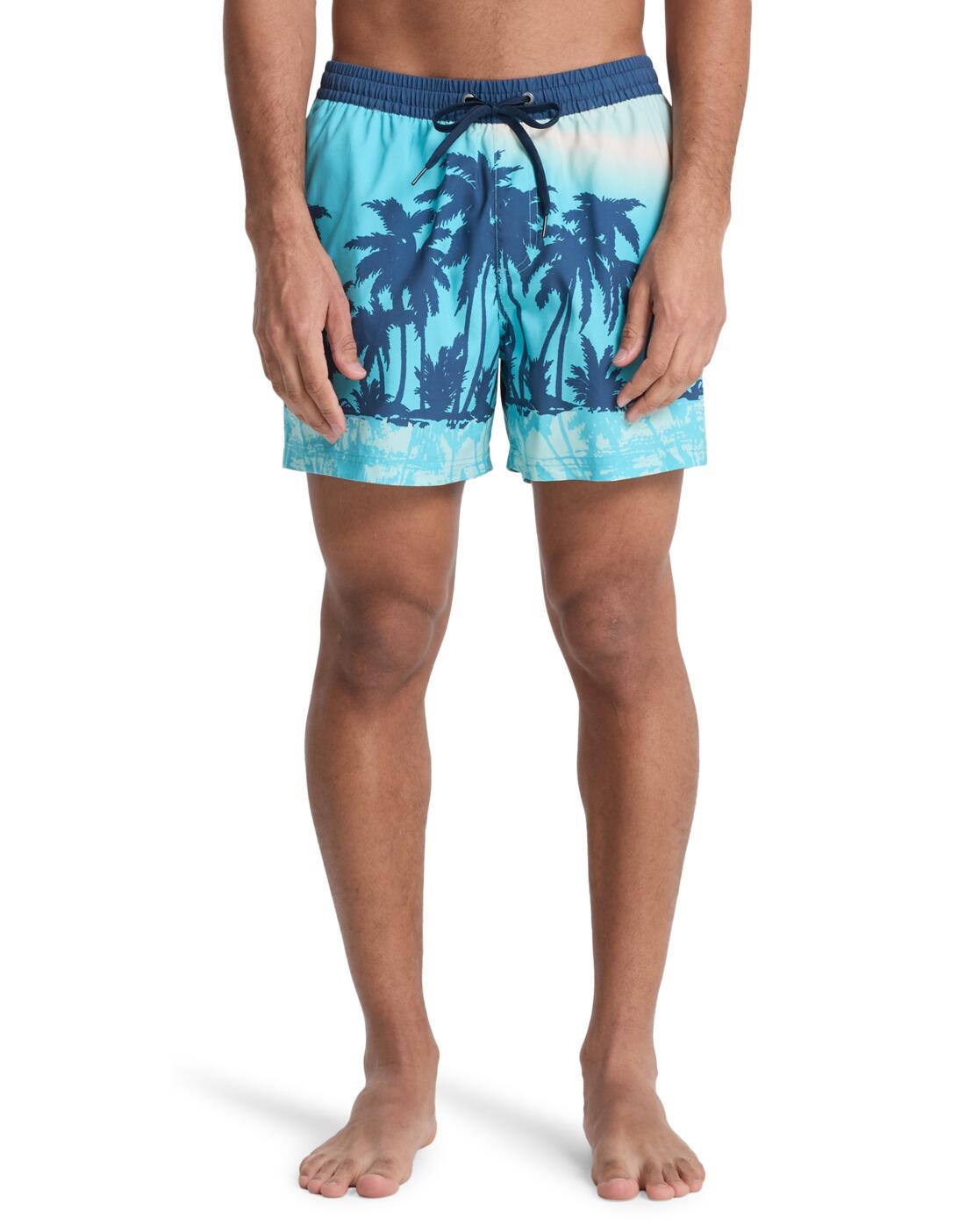 Short de bain EVERYDAY PRINTED VOLLEY 15" Bleu Homme 2/4