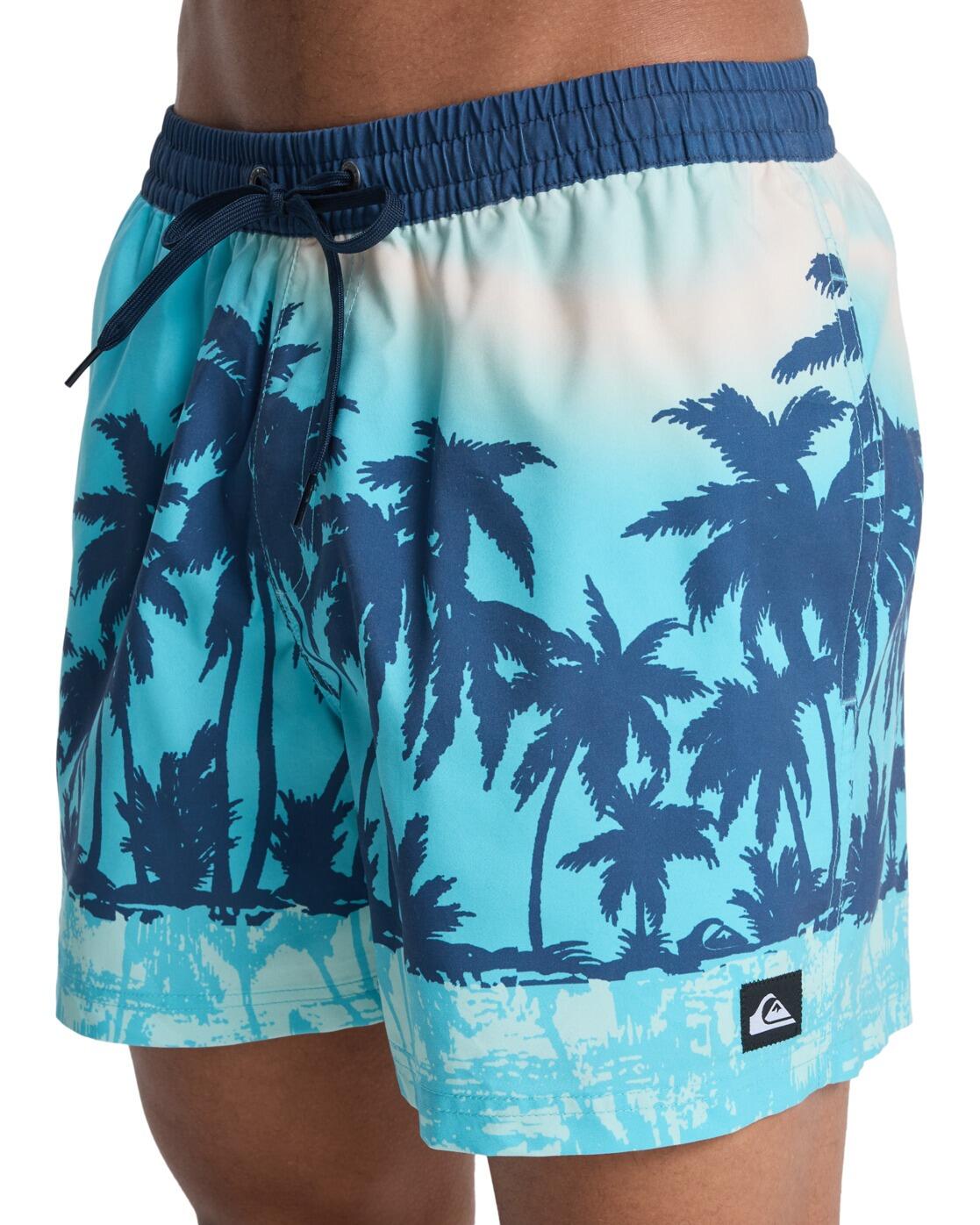 Short de bain EVERYDAY PRINTED VOLLEY 15" Bleu Homme 4/4