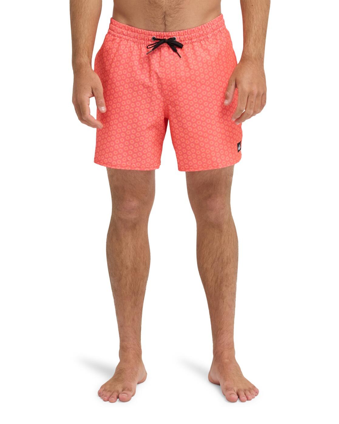 Short de bain STRETCH PRINTED VOLLEY 16" Rose Homme 2/4