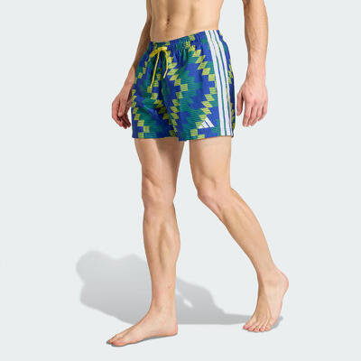 Football-inspired graphic zwemshort 5-inch