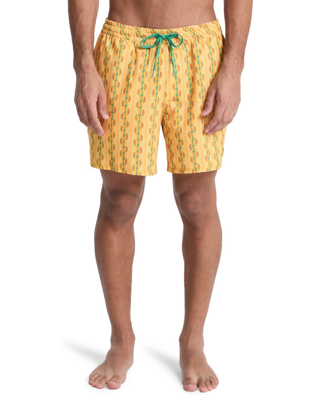 Schwimmshorts STRETCH PRINTED VOLLEY 16" Gelb Herren 2/4
