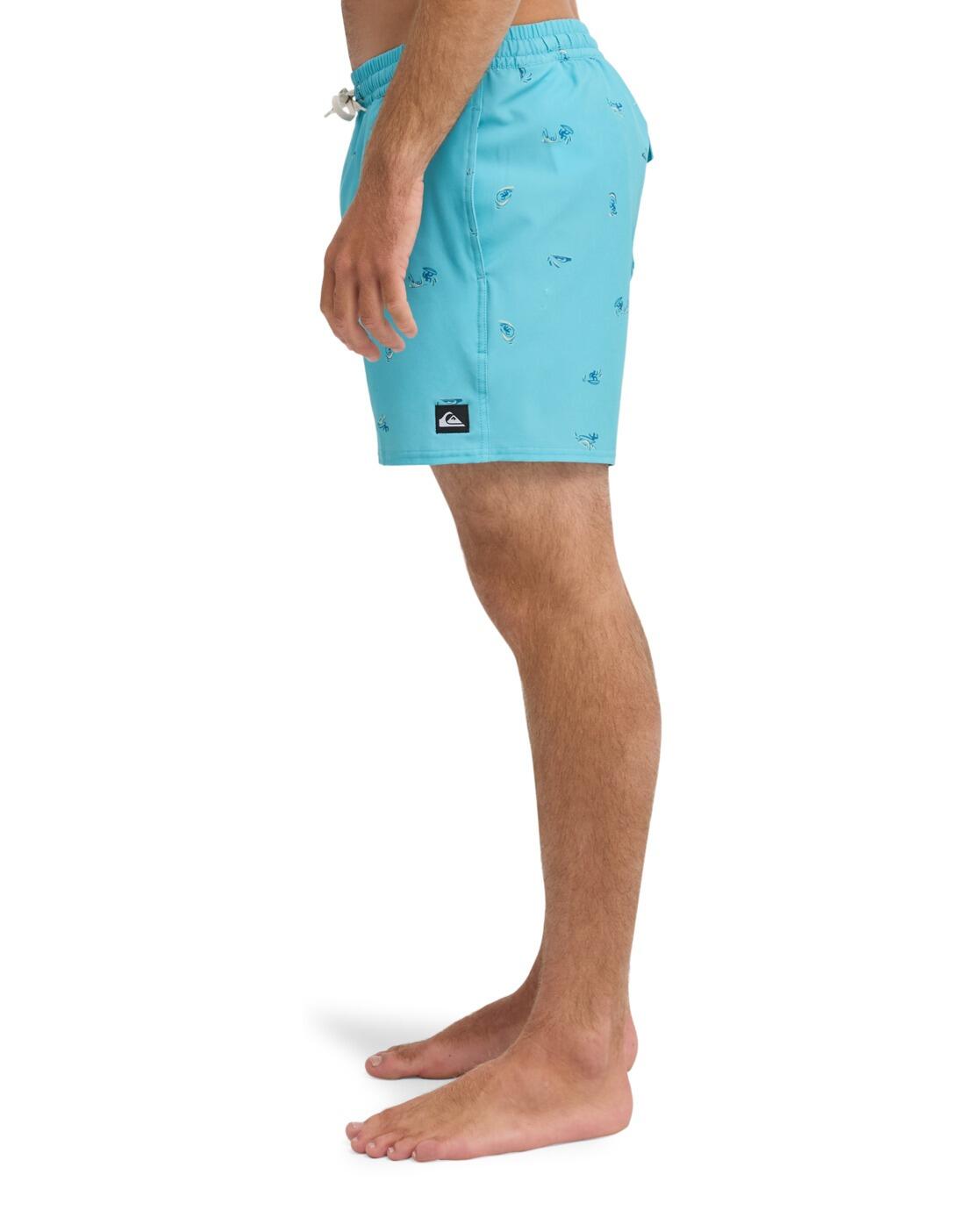 Schwimmshorts STRETCH PRINTED VOLLEY 16" Blau Herren 4/4