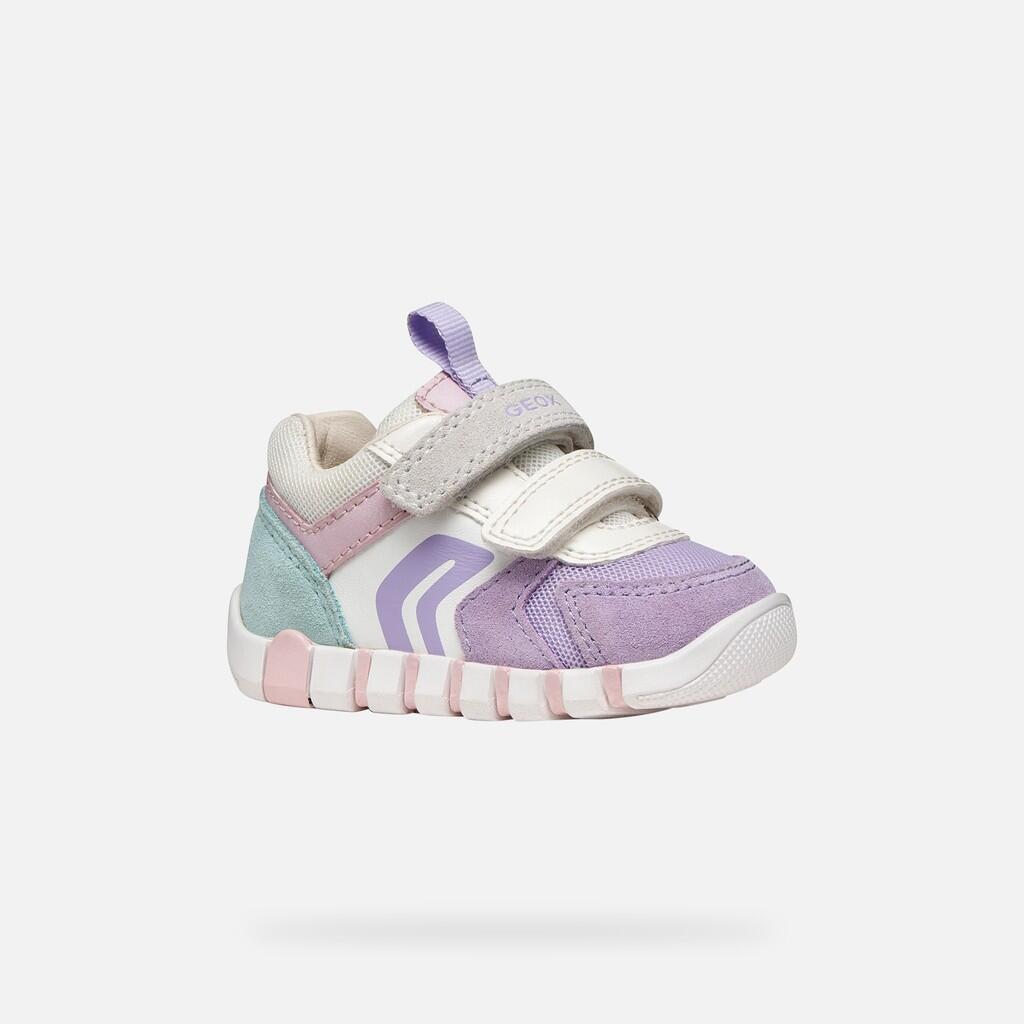 Premiers Pas Bébé Fille B IUPIDOO GIRL Lilas/Blanc 4/7