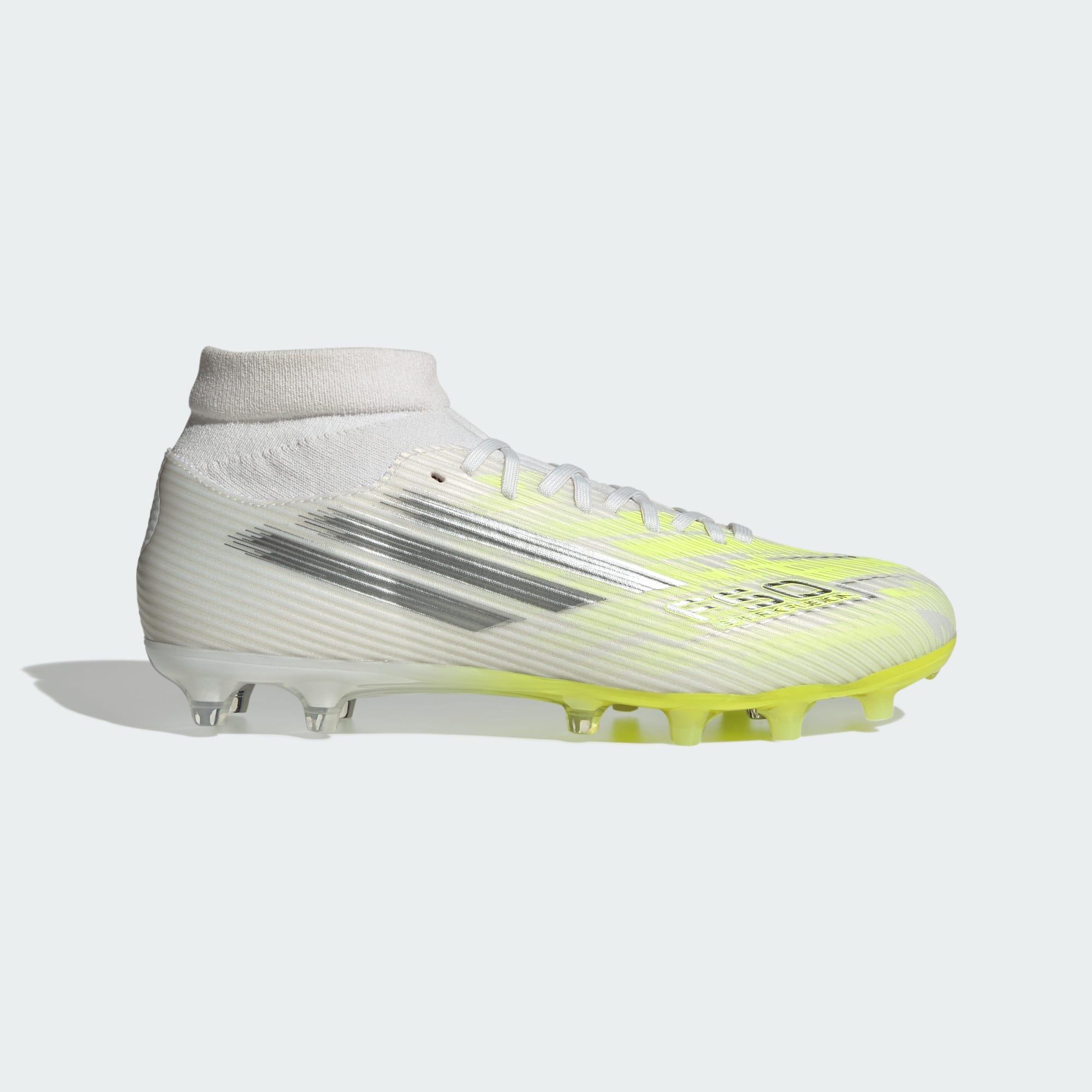 Adidas - Chaussure De Football Femmes F50 Sparkfusion League Mid Cut Terrain Souple / - Chaussures De Football - Blanc|gris - Decathlon