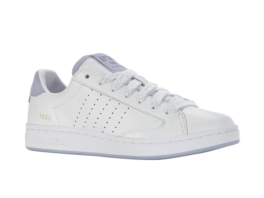 Chaussure de sport basse K-SWISS Lozan Klub LTH, confort optimisé, couleur blanc 3/4