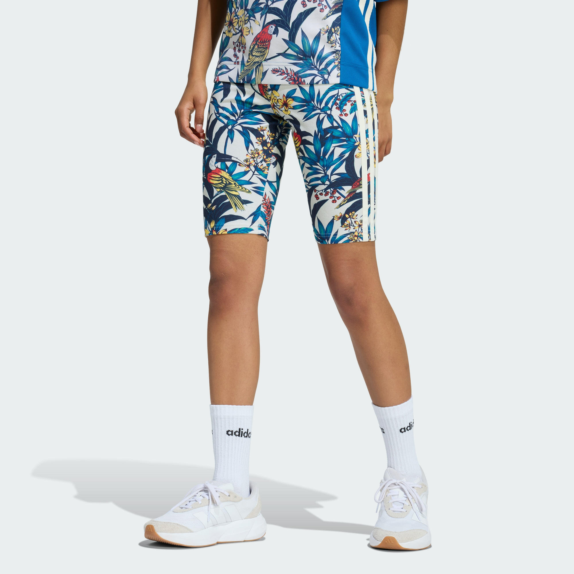 PANTALONI SCURȚI DE CICLISM ADIDAS x FARM RIO