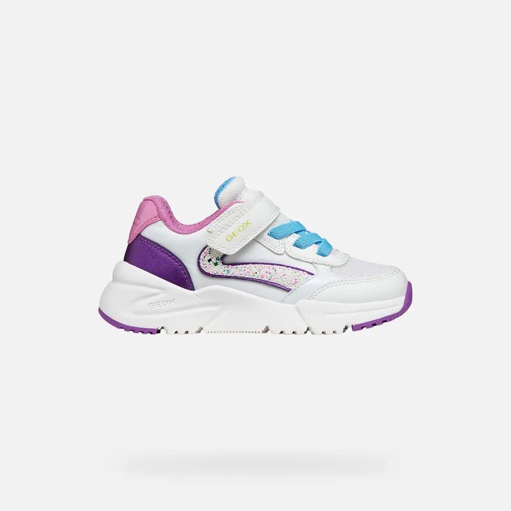 Baskets Fille J LOFTUS GIRL Blanc/Violet Foncé 2/7
