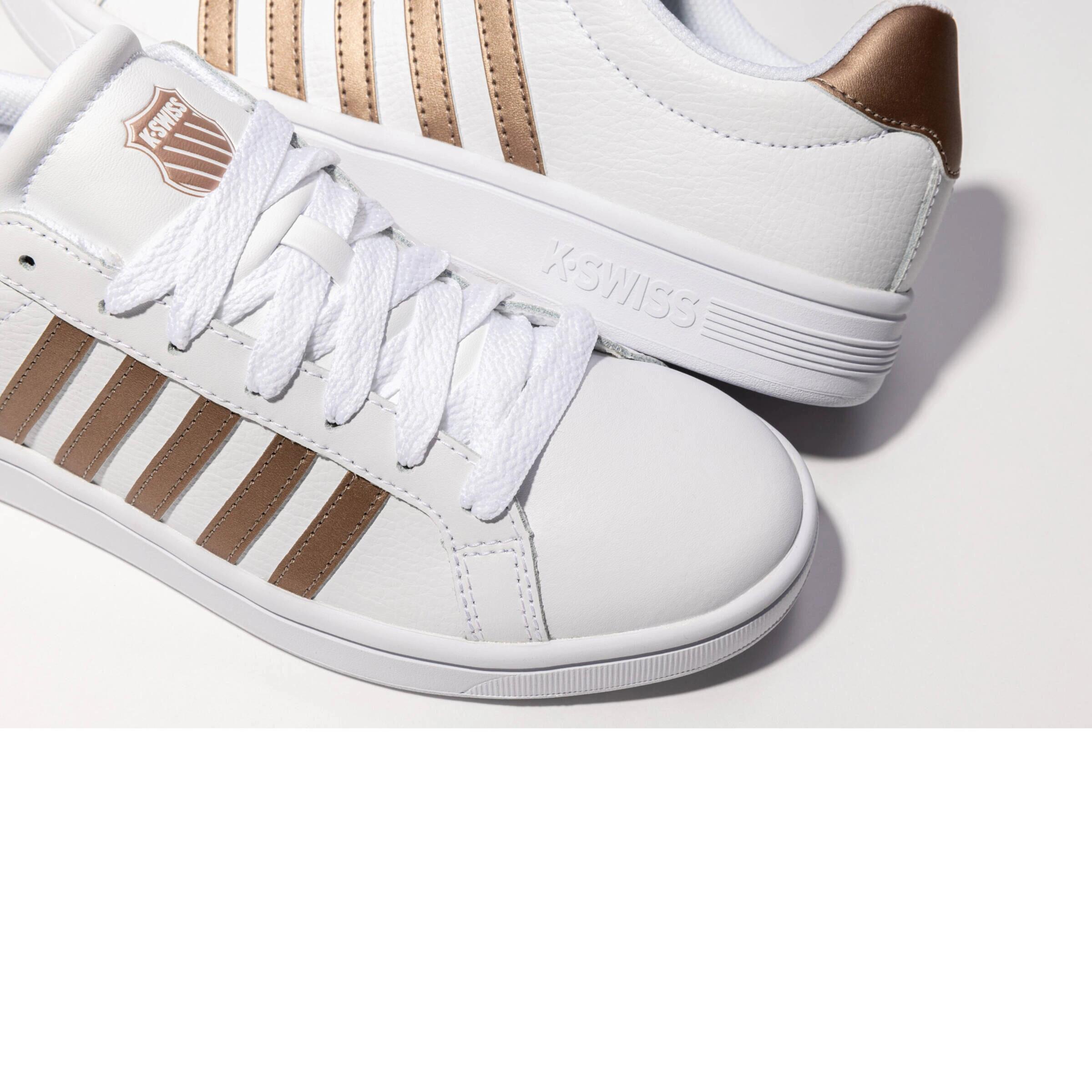 Chaussures K-SWISS Court Tiebreak Low femme, blanc, aspect cuir, lacets 2/4