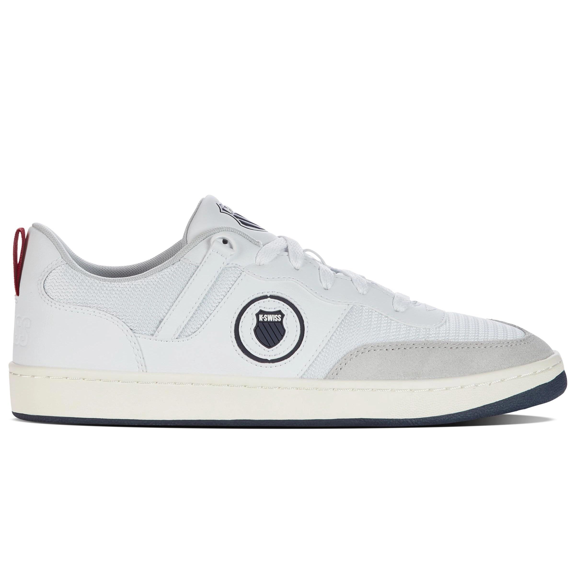 K-SWISS K-Varsity weiße low Sneakers mit Schnürung, runder Zehenpartie 4/4
