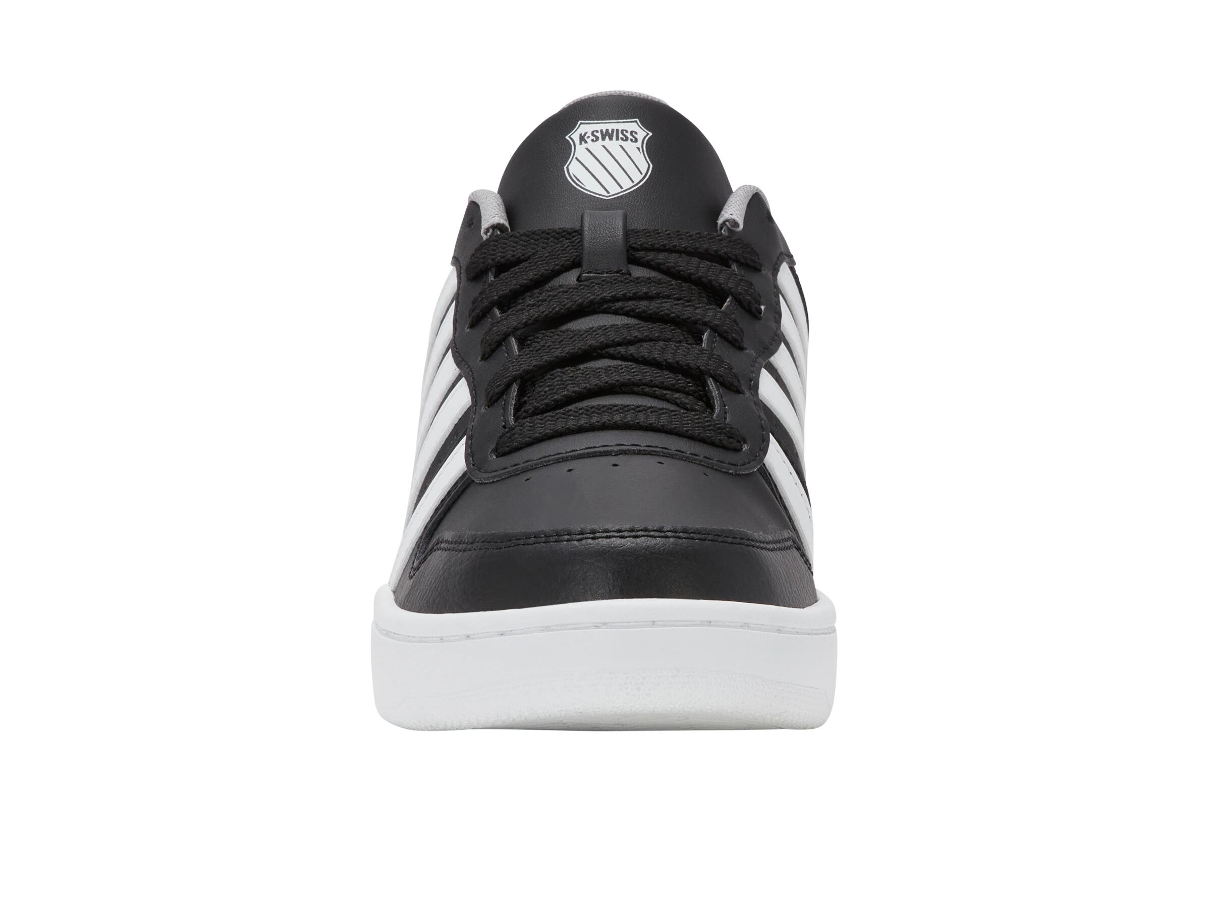 Zapatilla casual para hombre K-SWISS, corte bajo, negro y blanco 3/4