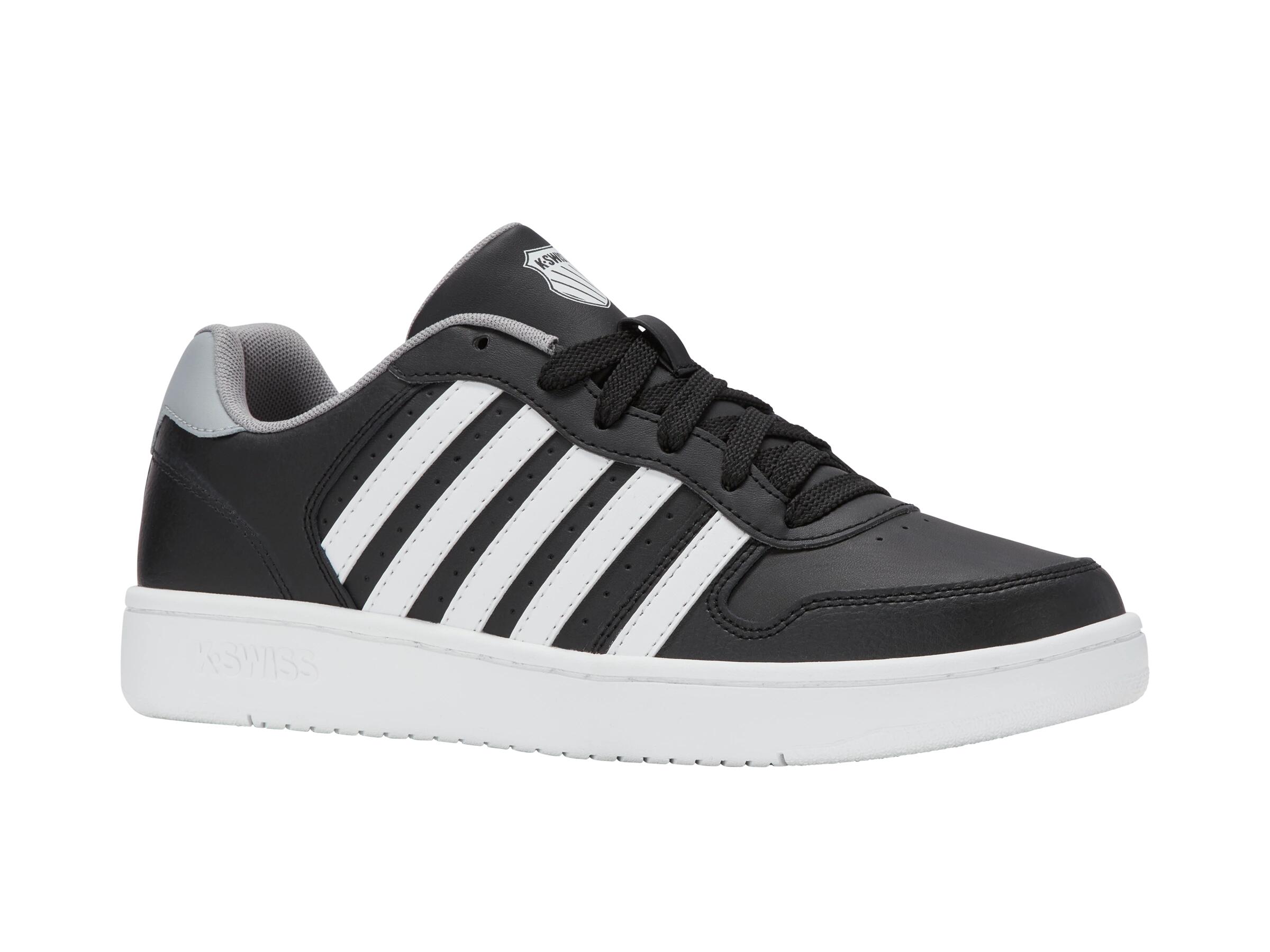 Zapatilla casual para hombre K-SWISS, corte bajo, negro y blanco 2/4